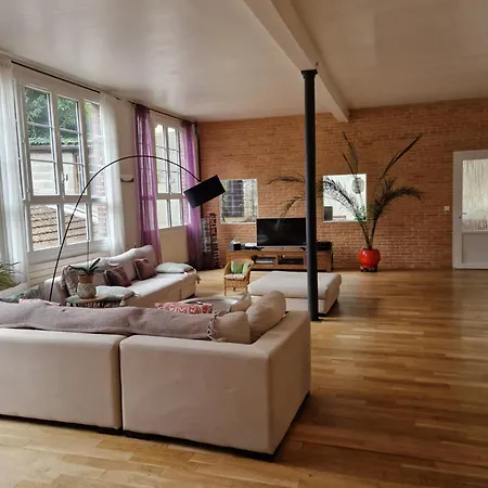 Apartament Loft En Duplex 270 M2 & Jardin Patio Terrasse Sauna